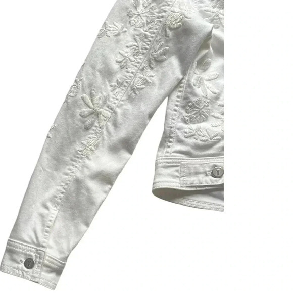 Pilcro And The Letterpress Embroidered Jean Jacket, White, Women’s Size XS‎ - Picture 8 of 13